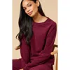 Softies Vintage Velvet Crewneck With Pintuck Pant In Brown
