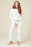 Softies Waffle Marshmallow Boat Neck Lounge Set In White