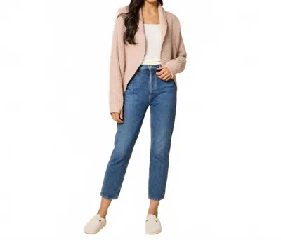 Softies Waffle Marshmallow Cardigan In Coco In Neutral