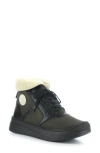 Softinos By Fly London Faux Shearling Bootie In Green