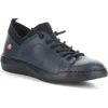 Softinos By Fly London Bonn Sneaker In Navy/black Smooth Leather
