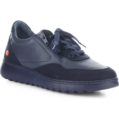 Softinos By Fly London Echo Sneaker In 001 Navy Supple/suede