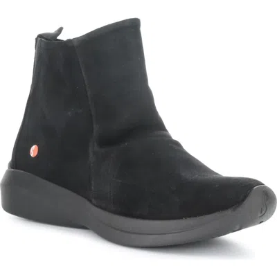 Softinos By Fly London Gujy Platform Wedge Bootie In Black