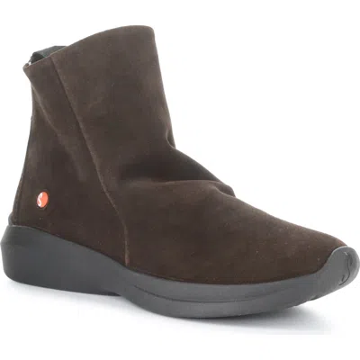 Softinos By Fly London Gujy Platform Wedge Bootie In Brown