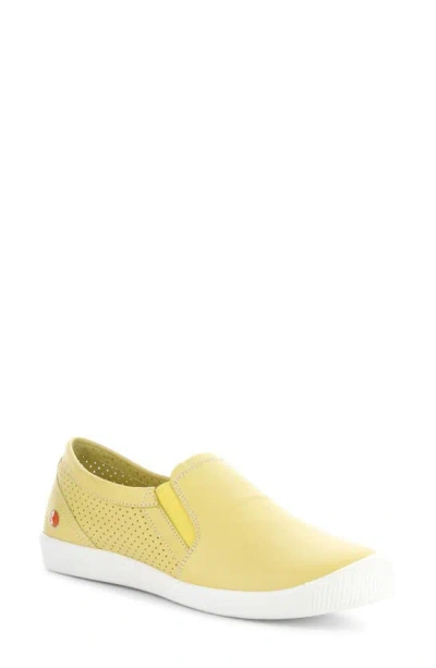 Softinos By Fly London Iloa Trainer In Light Yellow Smooth