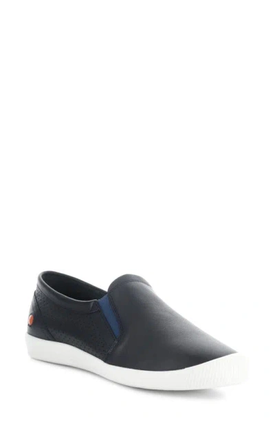 Softinos By Fly London Iloa Trainer In Navy Smooth Leather