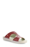 Softinos By Fly London Inbe Slide Sandal In Burgundy