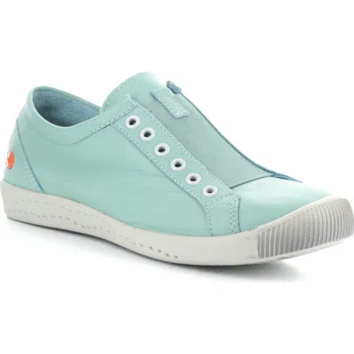 Softinos By Fly London Irit Low Top Sneaker In 020 Ocean Smooth Lea