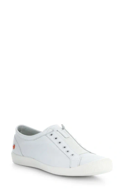 Softinos By Fly London Irit Low Top Trainer In White Smooth
