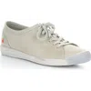 Softinos By Fly London Isla Sneaker In Light Grey Washed Leather