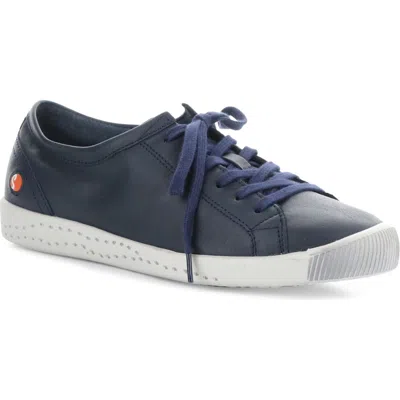 Softinos By Fly London Isla Sneaker In Navy Smooth Leather