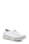 Softinos By Fly London Platform Sneaker In White Smooth Leather