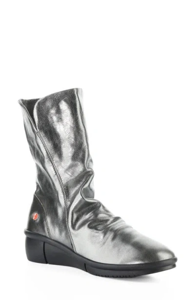 Softinos By Fly London Rott Wedge Boot In 011 Graphite
