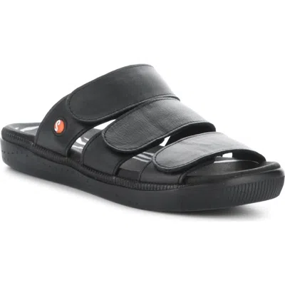 Softinos By Fly London Slide Sandal In Black