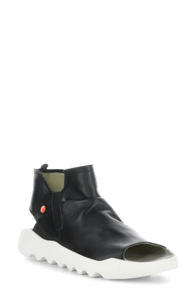 Softinos By Fly London Wish Platform Wedge Sandal In Black