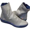 Softinos Women's Zip Up Ankle Boots In Sludge/navy In Gray