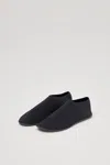 Softromaine Soft Flat Slipper Shoes In Black In Black