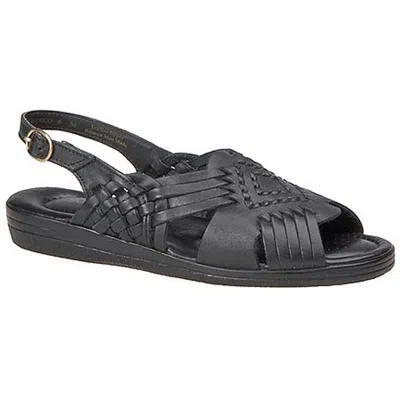 Softspots Tela Womens Leather Slip On Slingback Sandals In Black