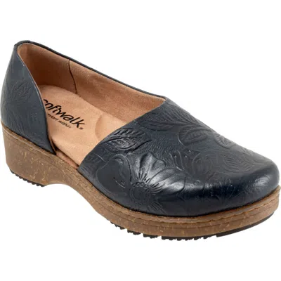Softwalk ® Addie Half D'orsay Clog In Blue