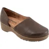 Softwalk ® Addie Half D'orsay Clog In Dark Brown Nubuck