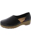 Softwalk Addie Womens Leather D'orsay Clogs In Black