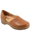 Softwalk Addie Womens Leather D'orsay Clogs In Green