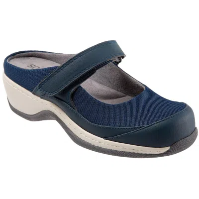 Softwalk Arcadia Womens Mesh Adjustable Slip-on Sneakers In Blue