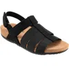 Softwalk ® Burnaby Slingback Sandal In Black Nubuck