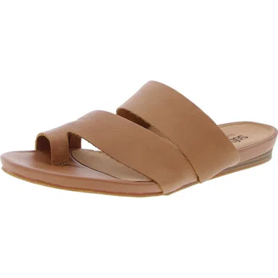 Softwalk Cairo Womens Toe Loop Leather Slide Sandals In Multi