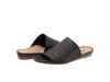 Softwalk Camano Womens Padded Insole Leather Slide Sandals In Black