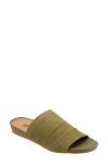 Softwalk ® Camano Slide Sandal In Olive Suede
