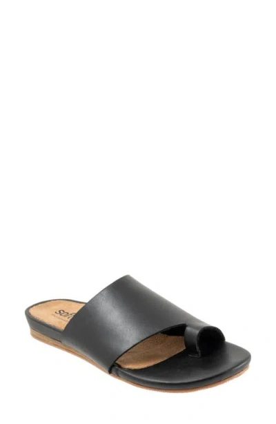 Softwalk ® Corsica 2.0 Toe Loop Sandal In Black