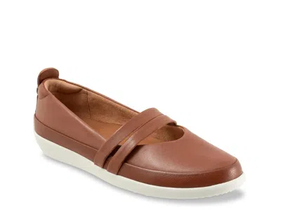 Softwalk Devon Mary Jane Slipon In Brown