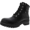 Softwalk Everett Womens Leather Lace Up Ankle Boots In Black