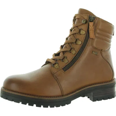Softwalk Everett Womens Leather Lace Up Ankle Boots In Brown