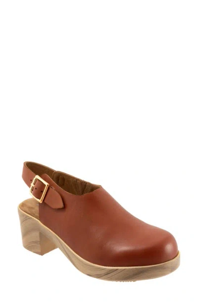 Softwalk Fairbanks Slingback Platform Clog In Brown