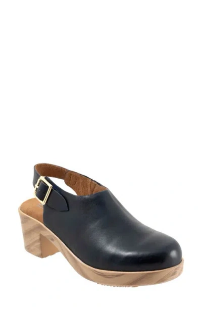 Softwalk ® Fairbanks Slingback Platform Clog In Navy