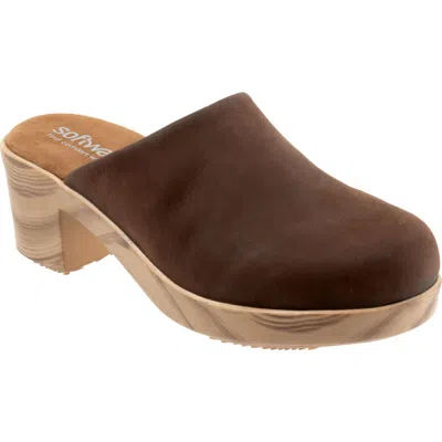 Softwalk ® Felida Platform Mule In Brown Oily