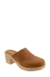 Softwalk Felida Platform Mule In Tan Nubuck