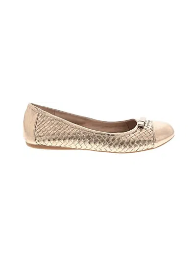 Pre-owned Softwalk Flats In Gold