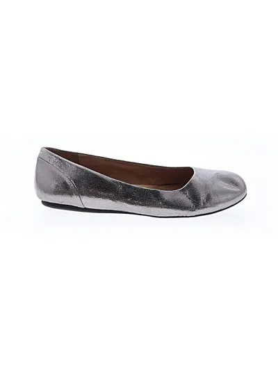 Pre-owned Softwalk Flats In Silver