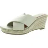 Softwalk Hastlings Womens Criss-cross Suede Wedge Sandals In Multi