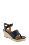 Softwalk ® Hilo Ankle Strap Espadrille Platform Wedge Sandal In Navy