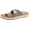 Softwalk Jenna Womens Solid Leather Slide Sandals In Multi