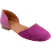 Softwalk ® Kamari D'orsay Flat In Magenta Suede
