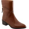 Softwalk ® Lawton Block Heel Bootie In Brown