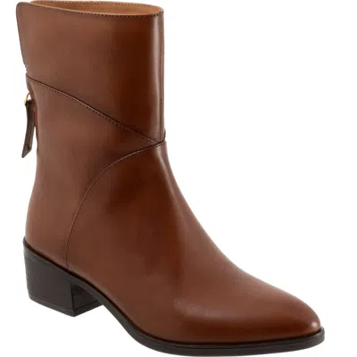 Softwalk ® Lawton Block Heel Bootie In Brown