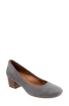 Softwalk Lynn Pump In Grey Suede