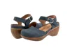 Softwalk Mabelle Ankle Strap Clog In Blue