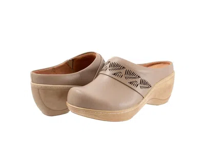 Softwalk Melita Women's Slippers Taupe: 10 Ww (ee), Leather/rubber